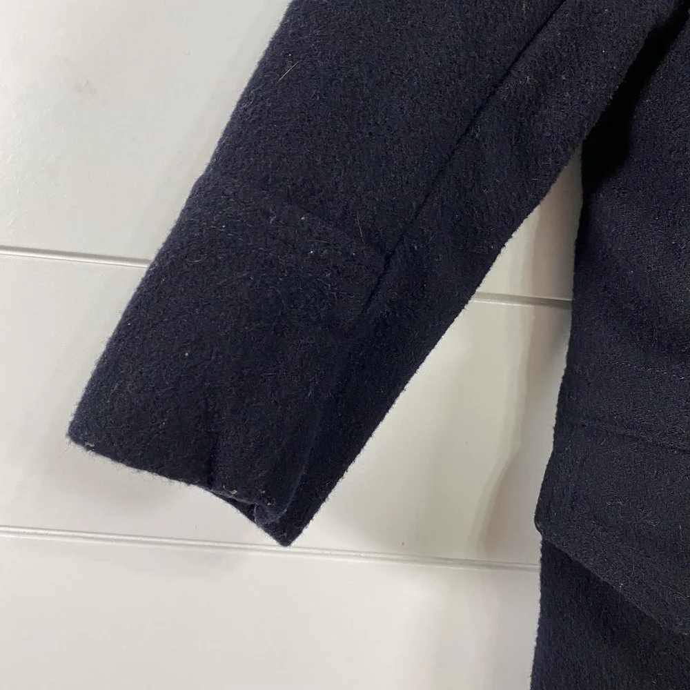 GapKids Coat Youth XS 4-5 Navy Wool Blend Peacoat Double Breasted Pockets Winter